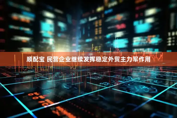 顺配宝 民营企业继续发挥稳定外贸主力军作用
